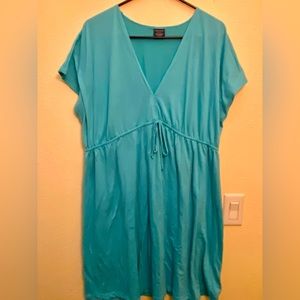Faded Glory XXL(20) short sleeved dress, Turquoise, light weight
